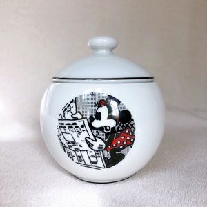 Rare Euro Disney Disneyland Paris By Axis Porcelain Minnie Mouse Sugar Bowl